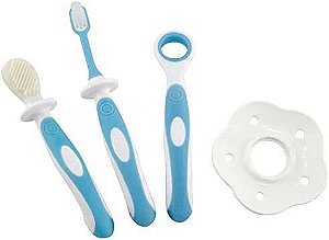 Kit Higiene Oral para Bebê Azul