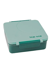 Lancheira Bento Box com 3 Divisórias e Pote Térmico Verde Büp One
