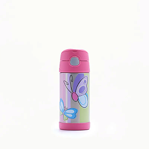 Garrafa Térmica Thermos Funtainer Boboleta Rosa 355ml - Thermos