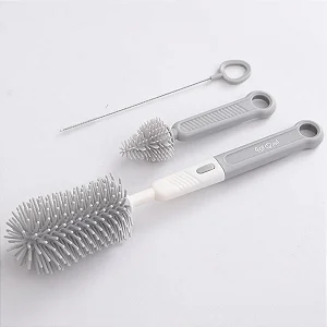 Kit Escovas de Silicone Para Limpeza de Mamadeiras e Canudos Petit Piá