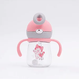 Copo de Treinamento Infantil Tritan com Alça Removível e Canudo Lia - 220ml Petit Piá
