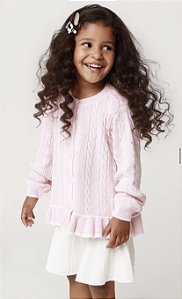 Cardigan Tricô Analice Rosa - Minilady