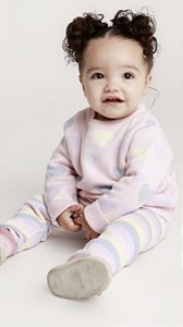 Conjunto Tricô Corações Baby - Minilady