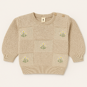 Sweater Patch Lady Baby Areia - Minilady