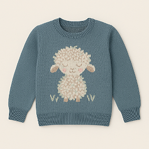 Sweater Manga Longa Ovelhinha - Minilady