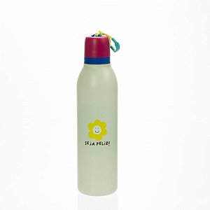 Garrafa Isotérmica com Interior Inox Branca 720 ml - Florie