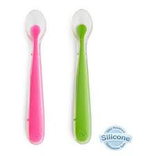 Colheres de Silicone Rosa e Verde - Munchkin