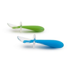 Colheres de Silicone de Treinamento Verde e Azul - Munchkin