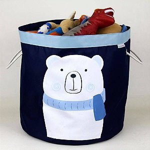 Cesto Organizador de Brinquedos Urso Polar - O Sapo e a Princesa