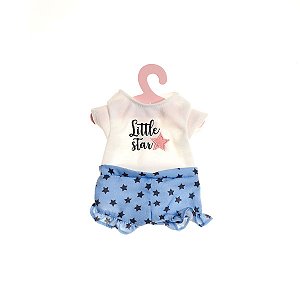 Roupa de Boneca Metoo - Short e Blusa Little Star Com Cabide