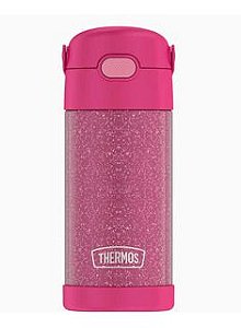 Garrafinha Térmica FOOGO 355 mL Rosa Glitter - Thermos Foogo