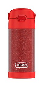 Garrafinha Térmica FOOGO 355 mL Vermelha Glitter - Thermos Foogo