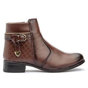 Coturno Dona Beja Feminino Fosco de Zíper