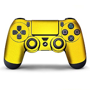 Adesivo de controle PS4 Amarelo Metalizado