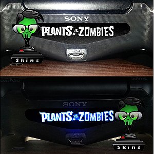 Adesivo Light Bar Controle PS4 Plants VS Zombies Mod 01