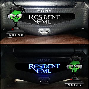 Adesivo Light Bar Controle PS4 Resident Evil Mod 01