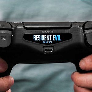 Adesivo Light Bar Controle PS4 Resident Evil Mod 03