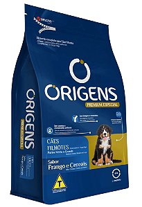 Origens Cães Filhotes Frango e Cereais Raças Médias e Grandes 15KG