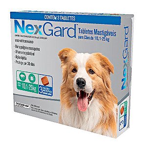 Nexgard Cães de 10,1 a 25kg - 3 Comprimidos