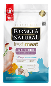 Fórmula Natural Fresh Meat Cães Filhotes Portes Mini e Pequeno Frango, Mandioca e Cúrcuma 7kg