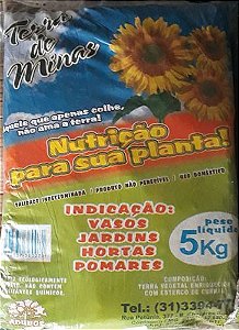 TERRA VEGETAL ADUBADA TERRA DE MINAS 5KG