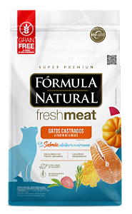 FÓRMULA NATURAL FRESH MEAT GATOS CASTRADOS SALMÃO, Abóbora e Cúrcuma 7KG