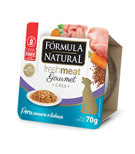 Fórmula Natural Fresh Meat Gourmet Cães Sabor Peru, Cenoura e Linhaça 70g