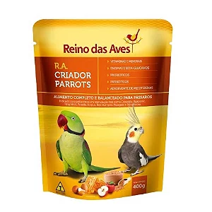 Ração Farinhada Para Aves Criador Parrots 400G - Reino das Aves