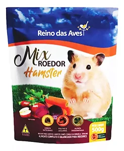 Ração Para Hamster E Roedores Mix 500g - Reino Das Aves