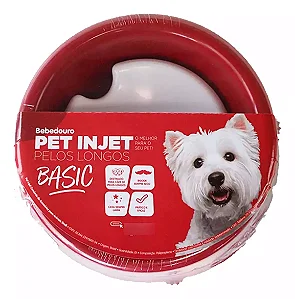 Bebedouro Para Cães Com Pelos Longos Basic Color - Pet Injet