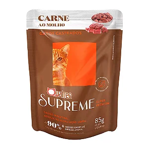 Ração Úmida para Gatos Castrados Quatree Supreme Super Premium Carne ao Molho 85g