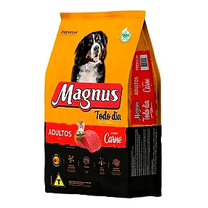 RAÇÃO MAGNUS PREMIUM TODO DIA CÃES ADULTOS SABOR CARNE 15KG