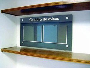 Quadro de Avisos com 2 Displays A4 em Acrílico