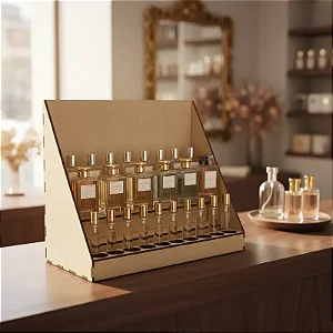 Display em MDF para perfumes