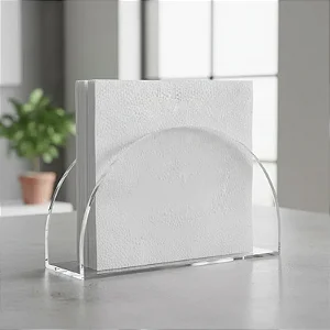 Porta Guardanapo 1/2 Lua em Acrílico Cristal