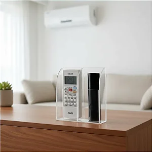 Suporte em Acrílico para 2 Controles Remotos de Ar-Condicionado