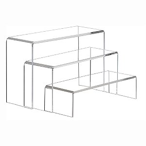 Suporte de Vitrine para Calçados (P/M/G) em Acrílico 2mm