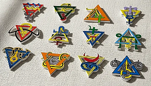 12 SÍMBOLOS DO ZODÍACO COM EM ACRÍLICO - 25 CM DE ALTURA