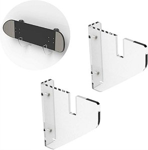 Suporte Em Acrílico Transparente De Parede Para Skate