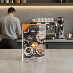 Display T Invertido em Acrílico Cristal