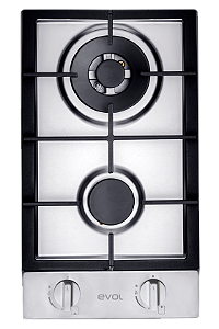 Cooktop Dominó Evol a Gás 2 Queimadores 1 Tripla chama e 1 Rápido Bivolt Siena