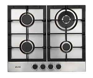 Cooktop à Gás Evol Inox 4 Bocas 60cm