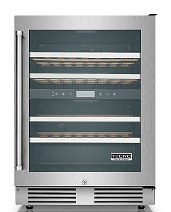 Adega de Vinhos Tecno Professional Gourmet 136 Litros Dual Zone de Embutir 220V - Abertura p/ Direita