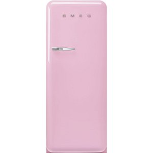 Refrigerador Smeg 1 Porta Rosa - Anni 50 - 270L - Dobradiças à Direita - 220V
