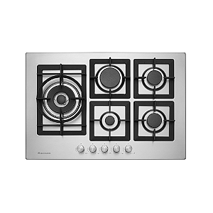 Cooktop Elettromec a Gás Quadratto 5 Bocas Tripla Chama Inox 75cm Bivolt
