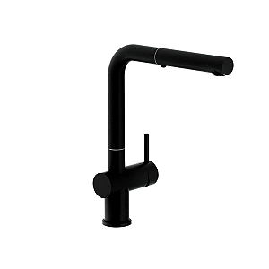 Misturador Active Plus Pull Out Franke Black Matte Bica Alta Giratória
