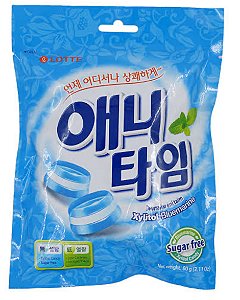 BALA ANYTIME SEM AÇUCAR NOS SABORES BLUEMARINE E LEITE COM MENTA - 74g