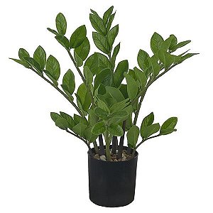 Planta Artificial Zamioculca Real Toque Verde 40cm c/pote