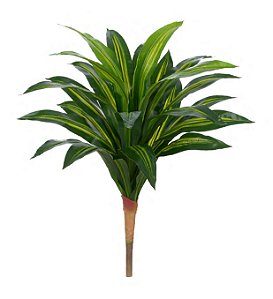 Árvore Artificial Dracena Real Toque x24 Verde Creme 90cm (Apenas a Planta)