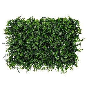 Placa Grama Artificial Mix Verde 60x40cm